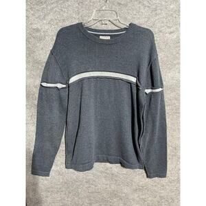 Arizona Sweatshirt Mens XL Striped Cotton Blend Pullover Vintage 90s Gray